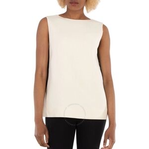 Burberry Ladies Satin Stripe Wool Silk Sleeveless Top